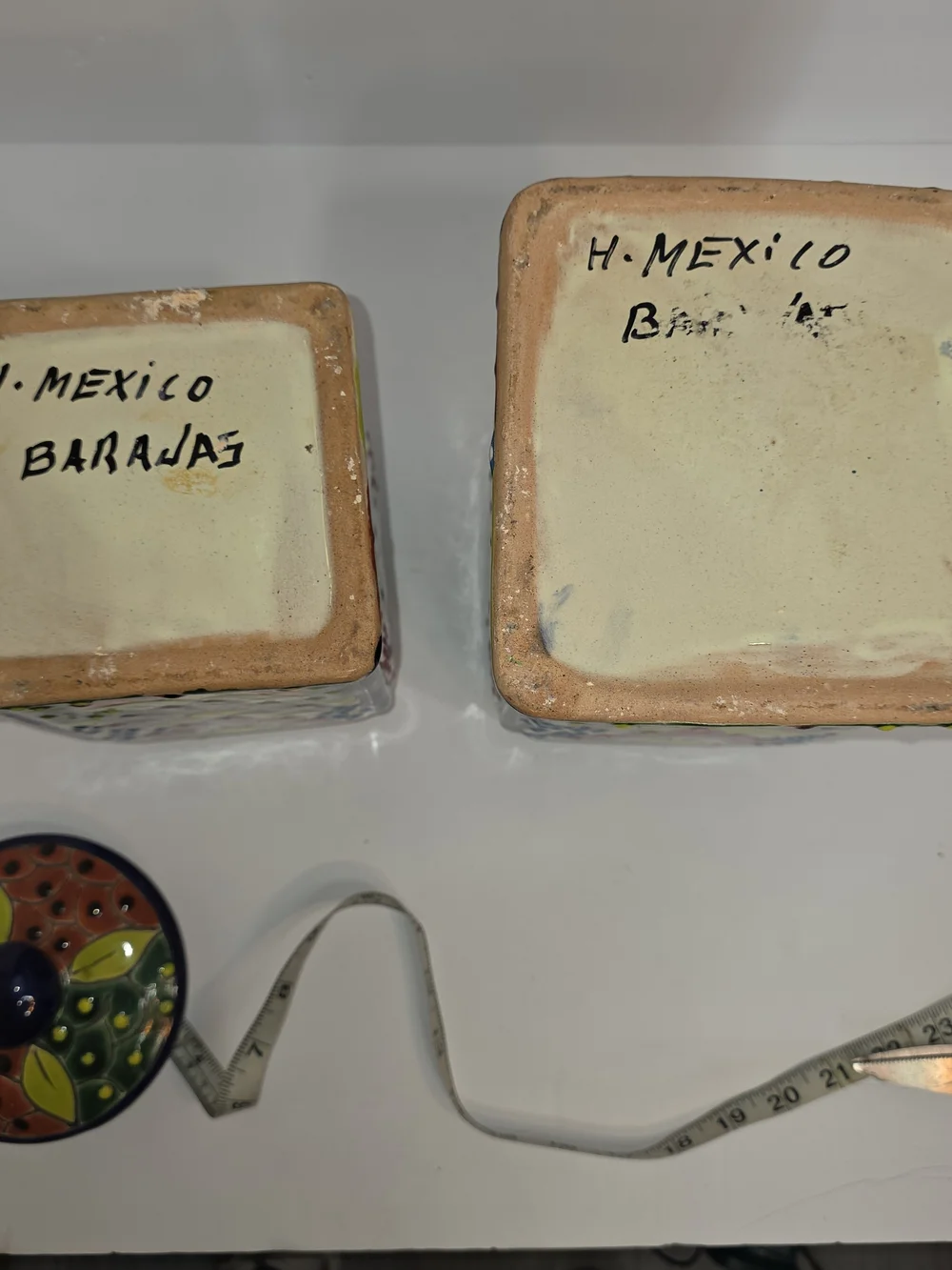 Hand-Painted Mexican Ceramic Canisters Set
